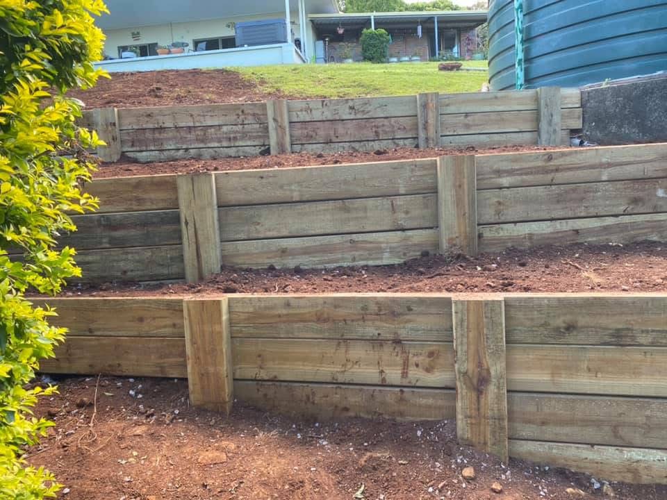 timber retaining wall